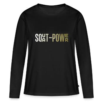 Squat Power 26 - Frauen Premium Bio Langarmshirt - Schwarz - Vorne - Julia (174cm)