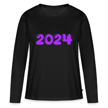 2024 - T-shirt manches longues Premium bio Femme - noir - Devant - Julia (174cm)