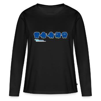 Der Elefant - Drehung - Frauen Premium Bio Langarmshirt - Schwarz - Vorne - Julia (174cm)
