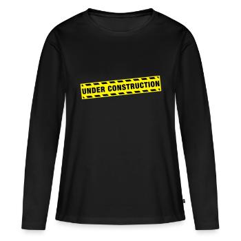 under_construction_de2 - Frauen Premium Bio Langarmshirt - Schwarz - Vorne - Julia (174cm)