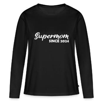 Supermom since 2024 - Frauen Premium Bio Langarmshirt - Schwarz - Vorne - Julia (174cm)