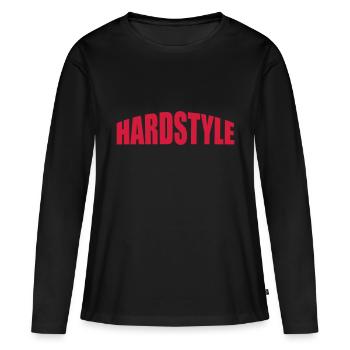 Hardstyle - T-shirt manches longues Premium bio Femme - noir - Devant - Julia (174cm)