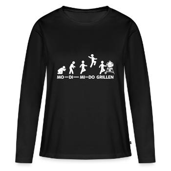Barbecue Barbecue Barbecue Cadeau - T-shirt manches longues Premium bio Femme - noir - Devant - Julia (174cm)