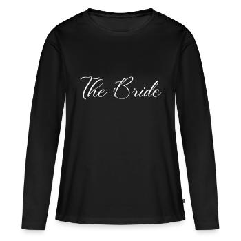La mariée - T-shirt manches longues Premium bio Femme - noir - Devant - Julia (174cm)
