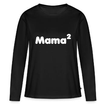 Mama hoch 2 - Frauen Premium Bio Langarmshirt - Schwarz - Vorne - Julia (174cm)