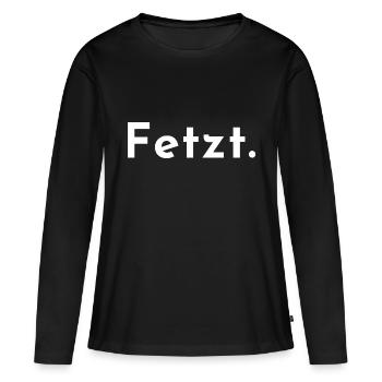 Lambeaux. Un mot, une chemise. - T-shirt manches longues Premium bio Femme - noir - Devant - Julia (174cm)
