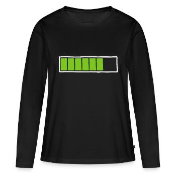 Loading bar - Women's Premium Organic Long Sleeve Shirt - black - Front - Julia (174cm)