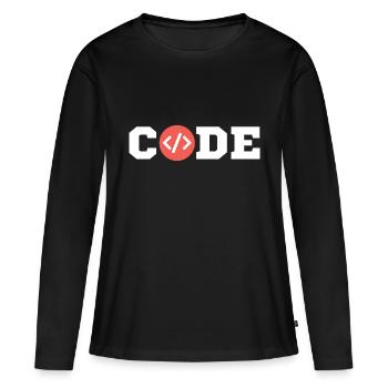 Code Coder Informatiker Informatik Programmierer - Frauen Premium Bio Langarmshirt - Schwarz - Vorne - Julia (174cm)