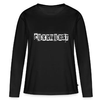 Currywurst - Frauen Premium Bio Langarmshirt - Schwarz - Vorne - Julia (174cm)