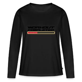 Workout Komplett - Frauen Premium Bio Langarmshirt - Schwarz - Vorne - Julia (174cm)