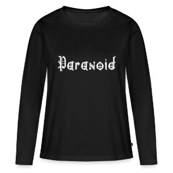 paranoid - Frauen Premium Bio Langarmshirt - Schwarz - Vorne - Julia (174cm)