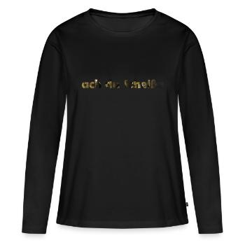 Ach du Schweiße - Frauen Premium Bio Langarmshirt - Schwarz - Vorne - Julia (174cm)
