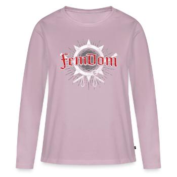 Erotique Fétiche Erotique BDSM FemDom Gift - T-shirt manches longues Premium bio Femme - rose poudré - Devant - Julia (174cm)