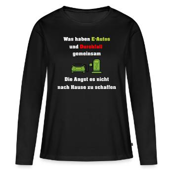 E voitures funky disant - T-shirt manches longues Premium bio Femme - noir - Devant - Julia (174cm)