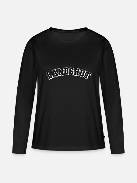 Landshut College - Frauen Premium Bio Langarmshirt - Schwarz