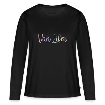 VAN LIFE VANLIFER NOMADS - T-shirt manches longues Premium bio Femme - noir - Devant - Julia (174cm)