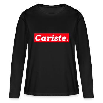 red rectangle carlist - Women's Premium Organic Long Sleeve Shirt - black - Front - Julia (174cm)