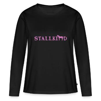 Stable child horse riding - Women's Premium Organic Long Sleeve Shirt - black - Front - Julia (174cm)
