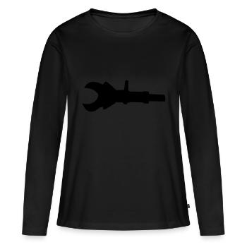 Feuerwehr Schere - Frauen Premium Bio Langarmshirt - Schwarz - Vorne - Julia (174cm)