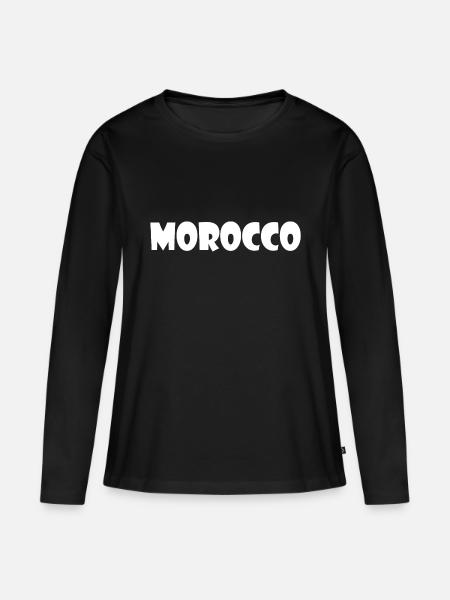 Morocco - Frauen Premium Bio Langarmshirt - Schwarz