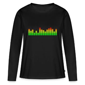 Musik Equalizer & visualizer - Frauen Premium Bio Langarmshirt - Schwarz - Vorne - Julia (174cm)