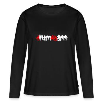 dnb (redwhiteonblack) - Frauen Premium Bio Langarmshirt - Schwarz - Vorne - Julia (174cm)