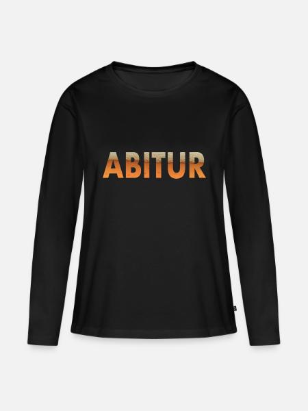 Abitur Abschluss Bier Abistreich - Frauen Premium Bio Langarmshirt - Schwarz
