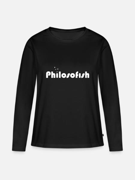 Philosofish (Philosophische Geschenke) - Frauen Premium Bio Langarmshirt - Schwarz