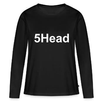 5Head - Gaming Stream Chat Meme - T-shirt manches longues Premium bio Femme - noir - Devant - Julia (174cm)