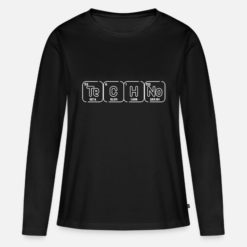 Techno-Party - Frauen Premium Bio Langarmshirt - Schwarz