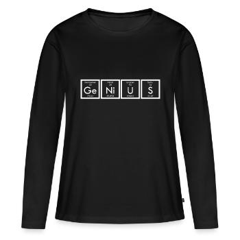 Génie - T-shirt manches longues Premium bio Femme - noir - Devant - Julia (174cm)
