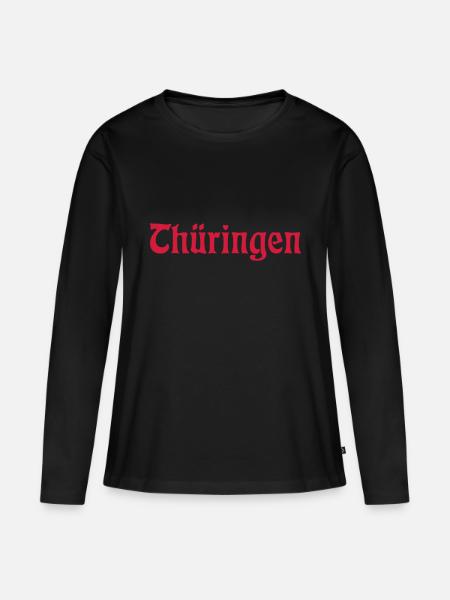 Thüringen, Thueringen - Frauen Premium Bio Langarmshirt - Schwarz