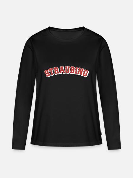 Straubing College - Frauen Premium Bio Langarmshirt - Schwarz