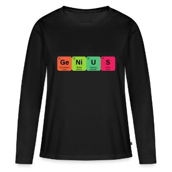 Genius Periodensystem Element - Frauen Premium Bio Langarmshirt - Schwarz - Vorne - Julia (174cm)