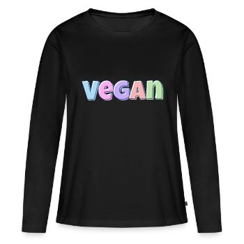 Vegan Pastel - Women's Premium Organic Long Sleeve Shirt - black - Front - Julia (174cm)
