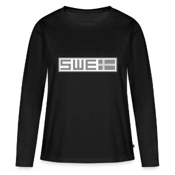Sweden Tactical Flag - Women's Premium Organic Long Sleeve Shirt - black - Front - Julia (174cm)