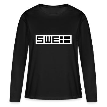 Tactique suédoise - T-shirt manches longues Premium bio Femme - noir - Devant - Julia (174cm)