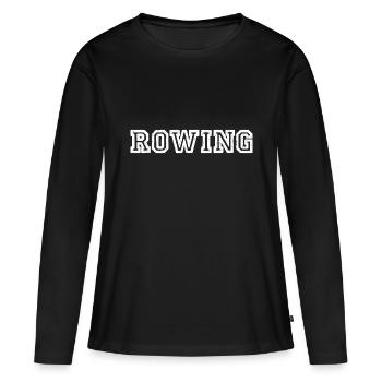 Aviron Slogan - Aviron - Rameur - Rameur - T-shirt manches longues Premium bio Femme - noir - Devant - Julia (174cm)
