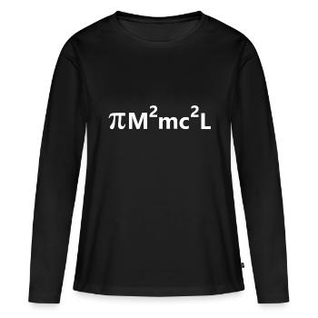 Mathematischer Pimmel weiß - Frauen Premium Bio Langarmshirt - Schwarz - Vorne - Julia (174cm)