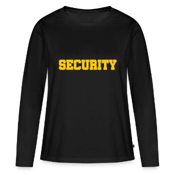 Veiligheid - Veiligheidsdienst - Bewaking - Beveiliging - Vrouwen Premium Bio shirt met lange mouwen - zwart - Voor - Julia (174cm)