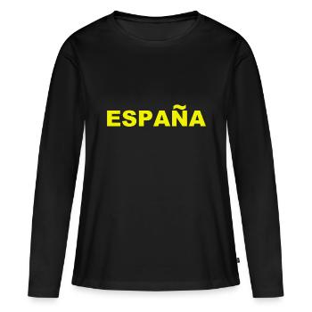 España - Espagne - Espagne - T-shirt manches longues Premium bio Femme - noir - Devant - Julia (174cm)