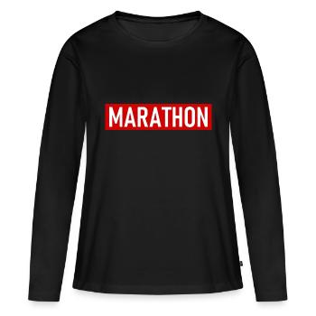 Marathon - Course à pied - Sports - Course à pied - Coureurs - T-shirt manches longues Premium bio Femme - noir - Devant - Julia (174cm)