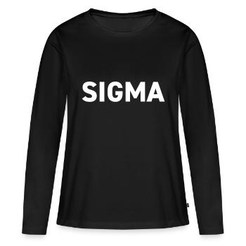 Sigma Light Pack Rank - Frauen Premium Bio Langarmshirt - Schwarz - Vorne - Julia (174cm)