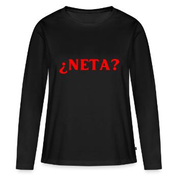 Wirklich? Spanisch Sprache - Frauen Premium Bio Langarmshirt - Schwarz - Vorne - Julia (174cm)