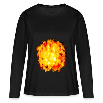 Kleine Explosion - Frauen Premium Bio Langarmshirt - Schwarz - Vorne - Julia (174cm)