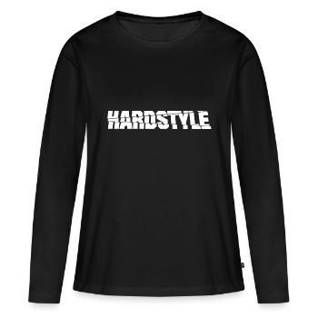 hardstyle - T-shirt manches longues Premium bio Femme - noir - Devant - Julia (174cm)
