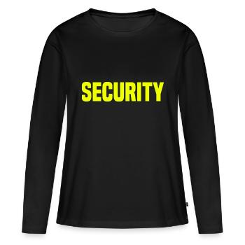 Sécurité garde du corps portier - T-shirt manches longues Premium bio Femme - noir - Devant - Julia (174cm)