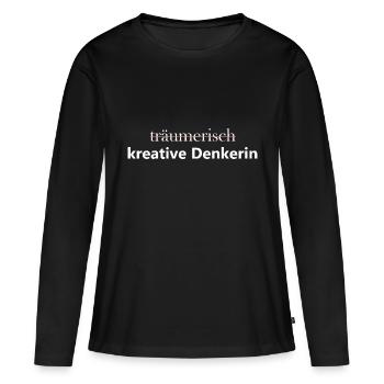 Träumerisch Wortspiel Euphemismus - Frauen Premium Bio Langarmshirt - Schwarz - Vorne - Julia (174cm)