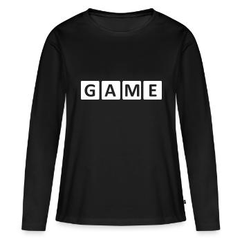 Jeu PC de jeu - T-shirt manches longues Premium bio Femme - noir - Devant - Julia (174cm)
