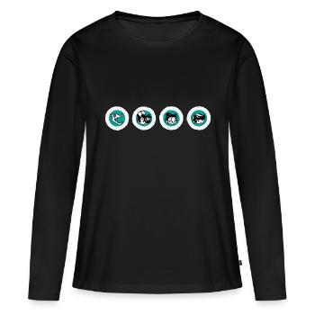 Fuyant Koko Vol3 - T-shirt manches longues Premium bio Femme - noir - Devant - Julia (174cm)